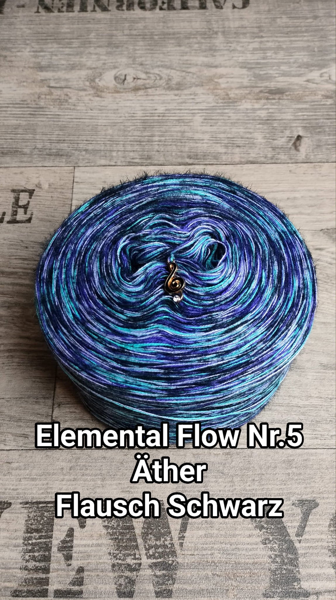 Bobbel "Elemental Flow Nr. 5" Äther mit Flauschgarn