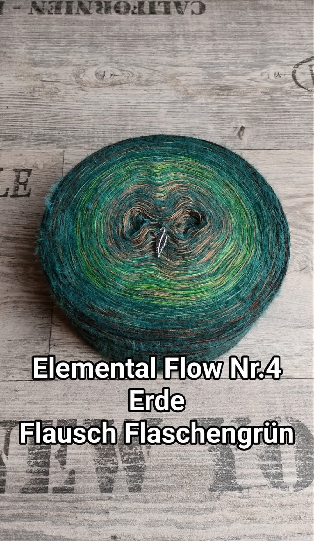 Bobbel "Elemental Flow Nr. 4" Erde mit Flauschgarn