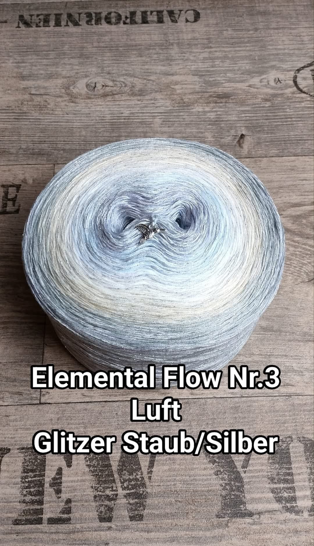 Bobbel "Elemental Flow Nr. 3" Luft mit Glitzergarn