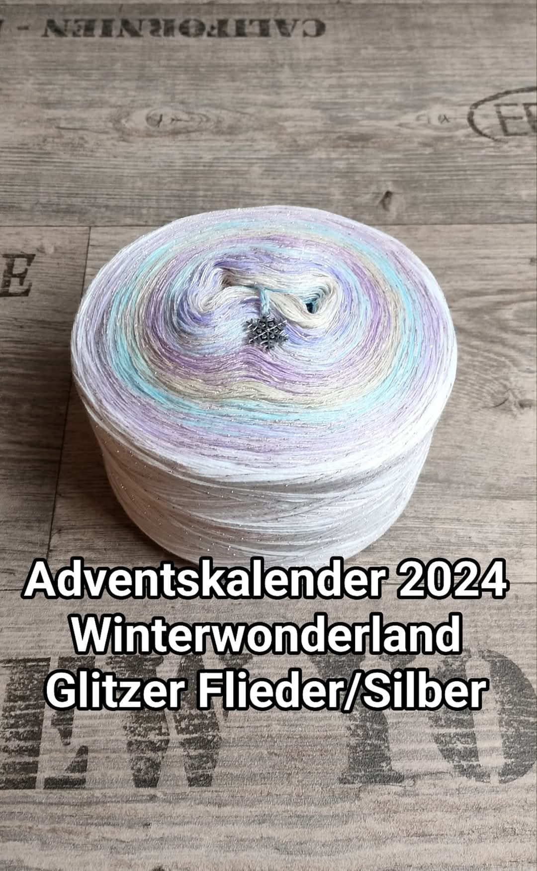 Bobbel "AK 2024 Winterwonderland" mit Glitzergarn Flieder/Siber