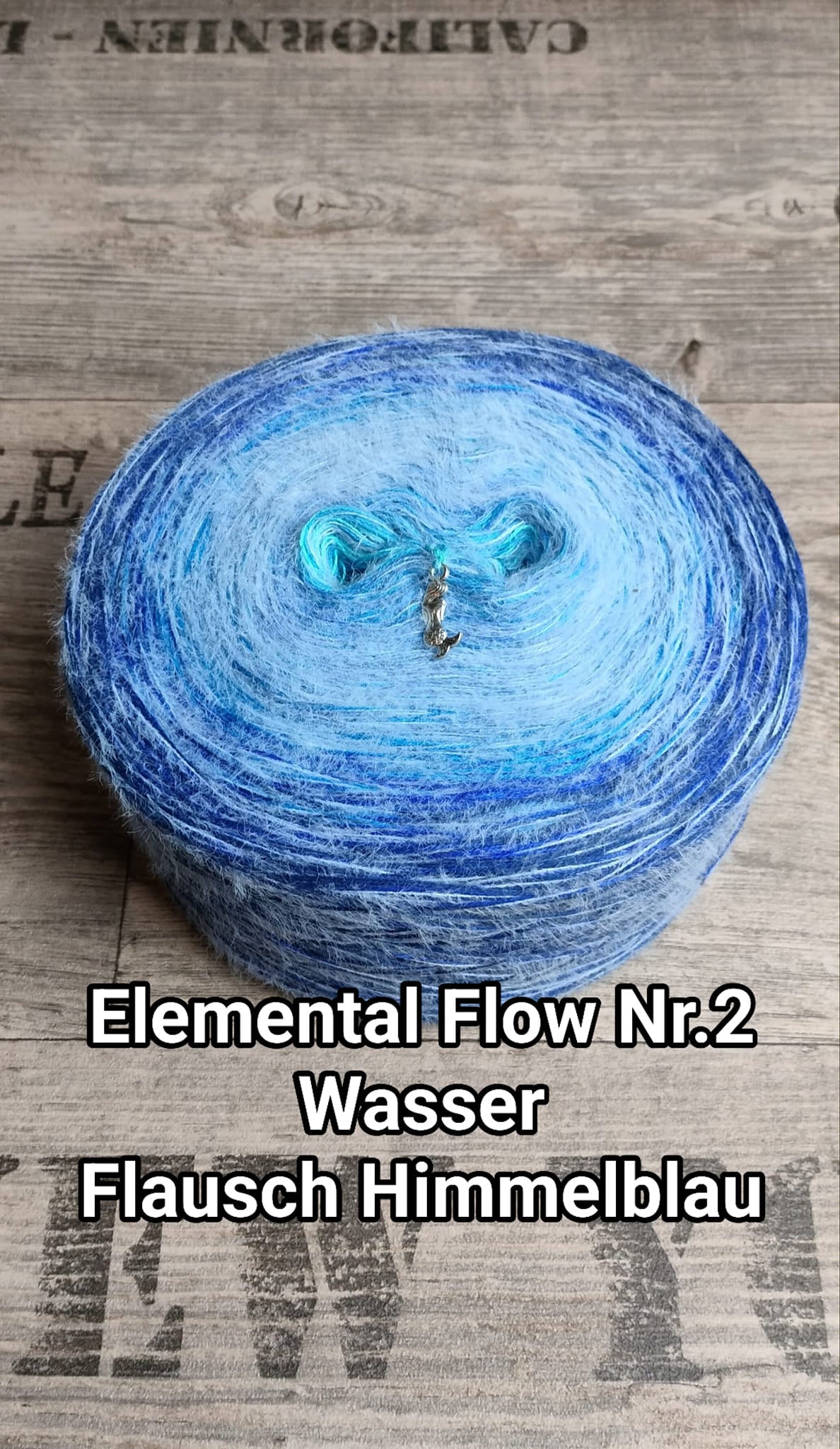 Bobbel "Elemental Flow Nr. 2" Wasser mit Flauschgarn