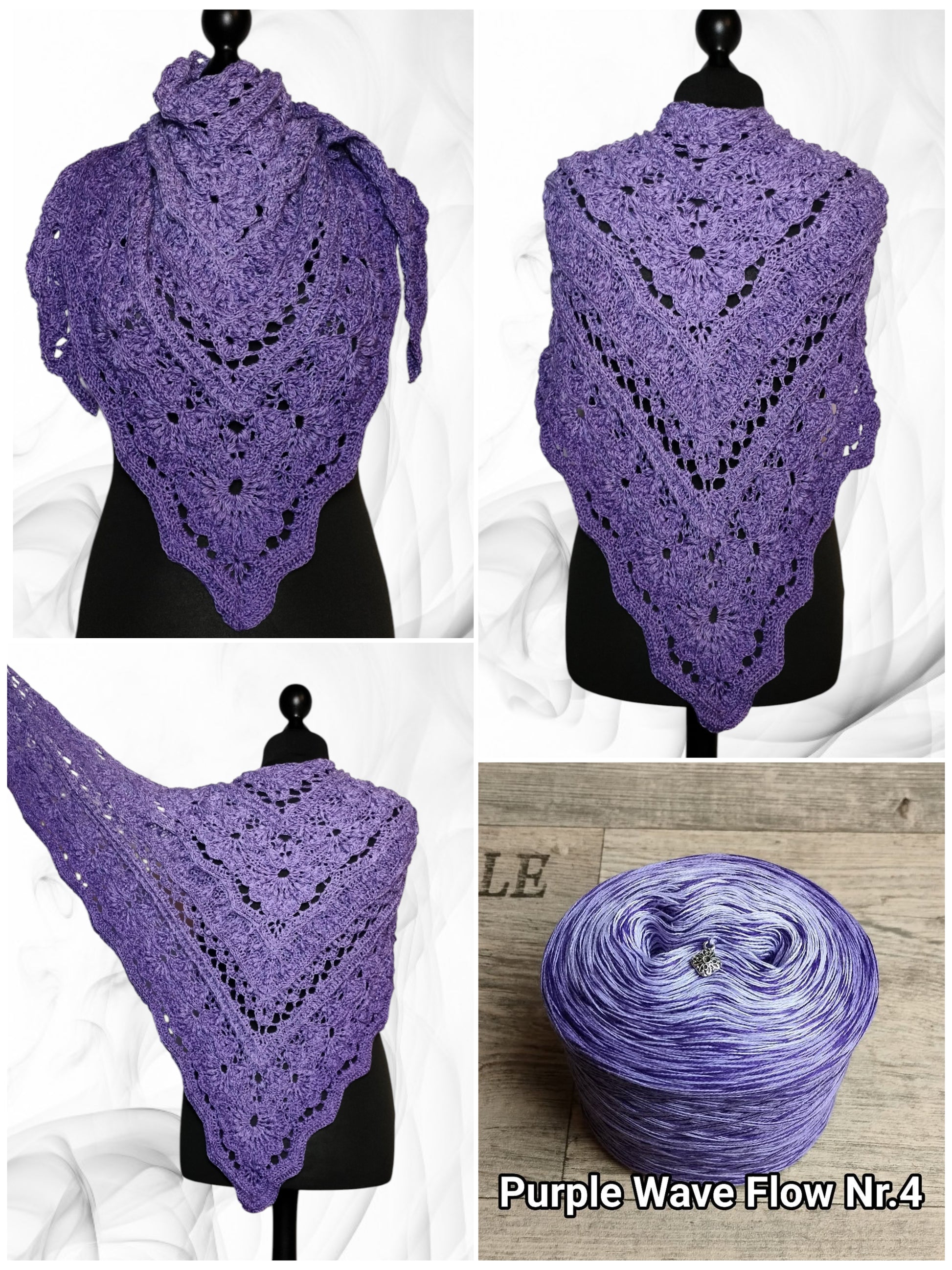 Tuch aus dem Bobbel Purple Wave Flow Nr. 4